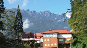 Mt. Kinabalu - viewed from the Park Headquarters.
